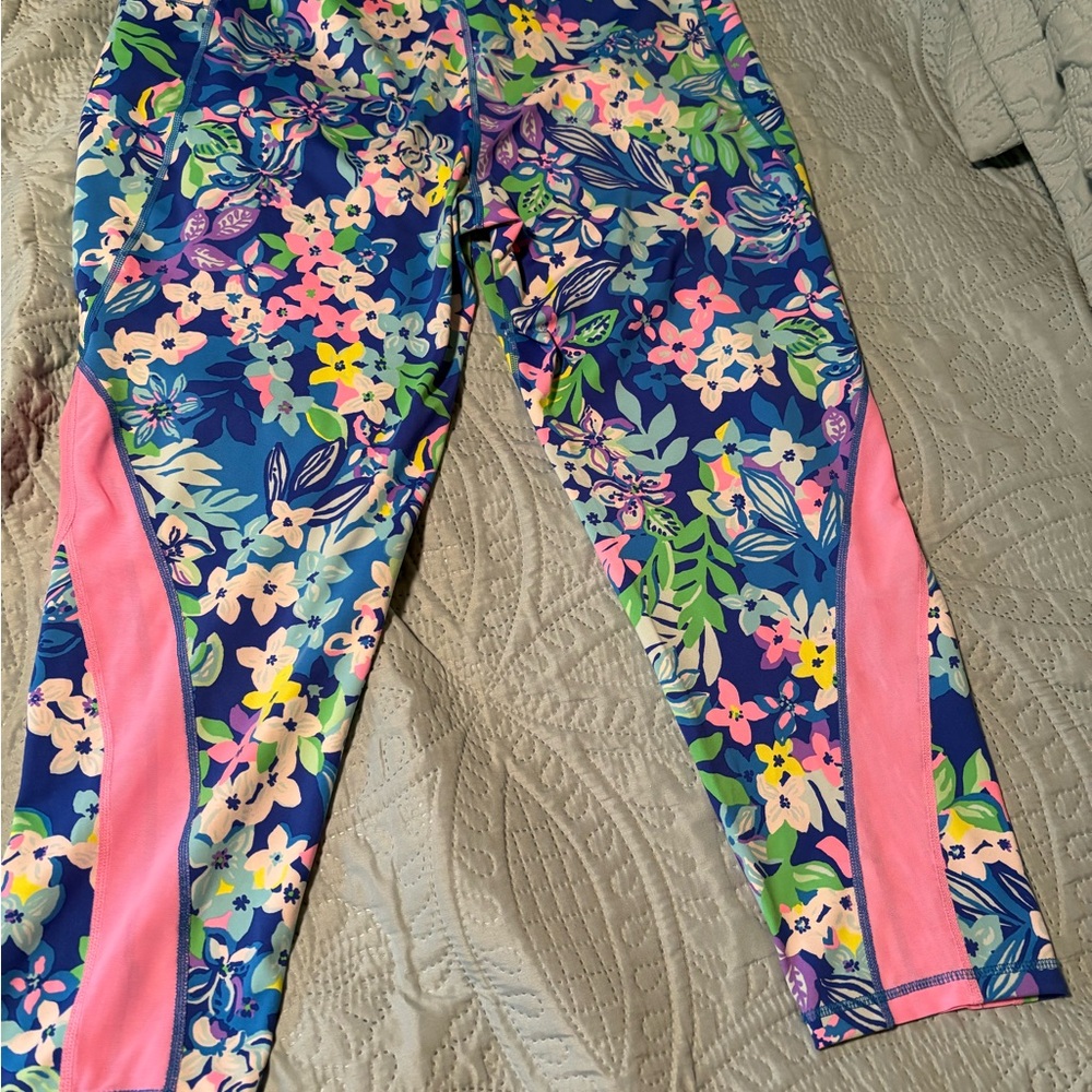 Lilly Pulitzer Luxletic Pink and Blue Leggings